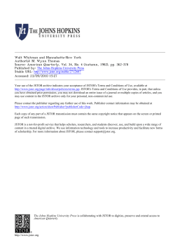 Walt Whitman and Mannahatta-New York