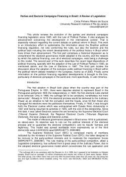 Parties and Electoral Campaigns Financing in Brazil: A Review of
