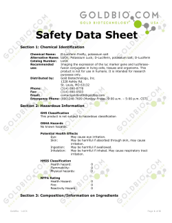 (MSDS) - D-Luciferin, Potassium Salt
