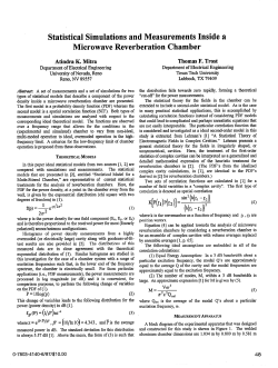 97 - Statistical Simulations and Measurements Inside a