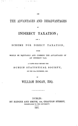 the advantages and disadvantages indirect taxation