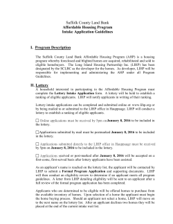 Suffolk County Land Bank Affordable Housing Program Intake