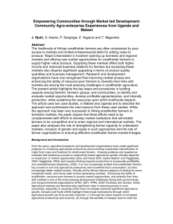 Empowering communities through Agriculture