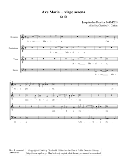 Josquin-Ave Maria a 4