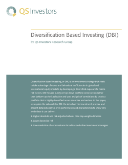 Diversification Based Investing (DBI)