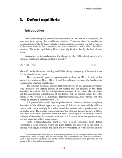 3. Defect equilibria