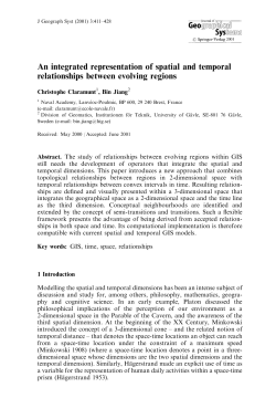 An integrated representation of spatial and temporal relationships