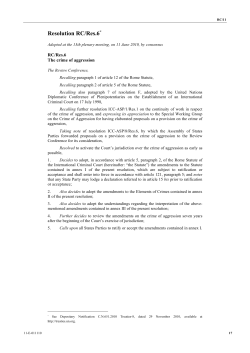 Resolution RC/Res.6! - United Nations Treaty Collection