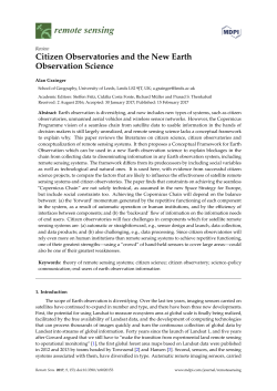 Citizen Observatories and the New Earth Observation Science
