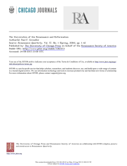 The Universities of the Renaissance and Reformation Author(s