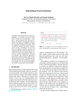 Rationalizing Neural Predictions - People