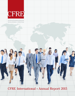 CFRE International Annual Report 2015