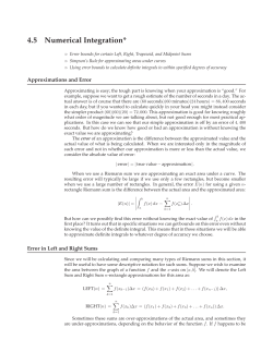 4.5 Numerical Integration*