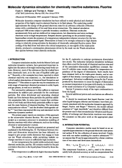Molecular dynamics simulation for chemically reactive substances