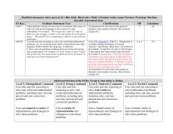 Answers Connecting PLDs, Evidence Statements,Cognitive Comp