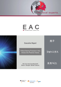 Political Steering Processes in Asia Aimed at the Photonics