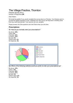 Practice Survey 2013 - The Village Practice, Thornton