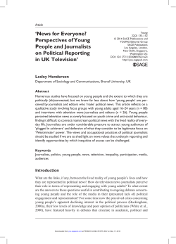 News for Everyone? Perspectives of Young People and