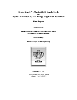 The Liberty Consulting Group ESRA Final Report