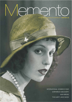 Memento 31 - National Archives of Australia