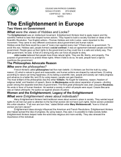 The Enlightenment in Europe