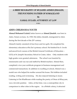 THE FOUNDING FATHER OF SOMALILAND