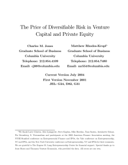 The Price of Diversifiable Risk in Venture Capital and Private Equity