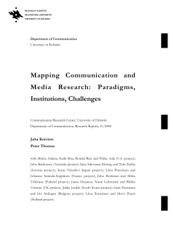 Mapping Communication and Media Research