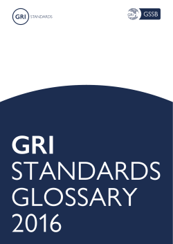 GRI Standards Glossary - Global Reporting Initiative
