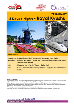8 Days 6 Nights ~ Royal Kyushu