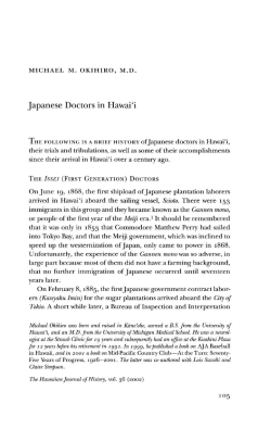 Japanese Doctors in Hawai`i