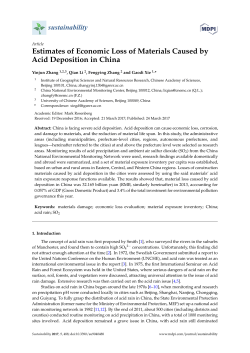 Estimates of Economic Loss of Materials Caused by Acid Deposition