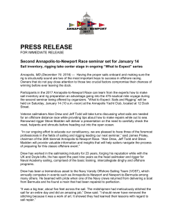 Second Annapolis-to-Newport Race seminar set for January 14