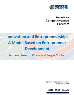 Innovation and Entrepreneurship: A Model Based