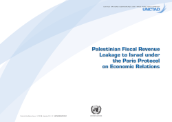 Palestinian Fiscal Revenue Leakage to Israel under the