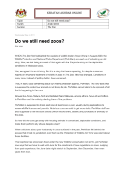 Do we still need zoos?