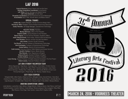 march 24, 2016 &bull; voorhees theater