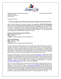 Department of Planning and Development Case Number: SUP15