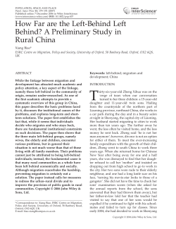 How far are the left-behind left behind? A preliminary study in rural