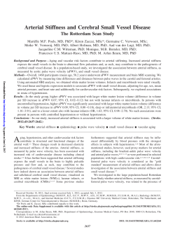 Arterial Stiffness and Cerebral Small Vessel Disease