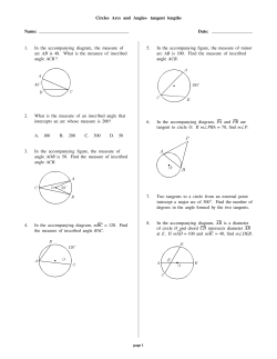 Circles Arcs and Angles