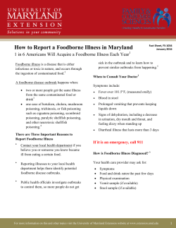 How to Report a Foodborne Illness in Maryland