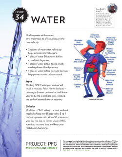 Drinking water at the correct time maximizes its