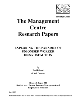the management centre research papers