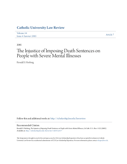 The Injustice of Imposing Death Sentences on People with Severe