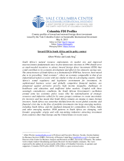 Inward FDI in South Africa and its policy context by Albert W&ouml;cke