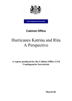 Hurricanes Katrina and Rita A Perspective