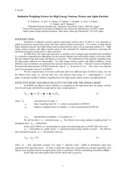 Radiation Weighting Factors for High Energy Neutron, Proton, and