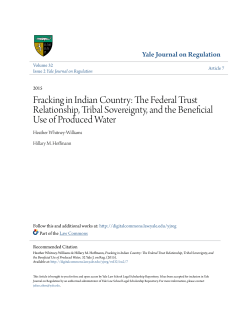 Fracking in Indian Country - Yale Law School Legal Scholarship