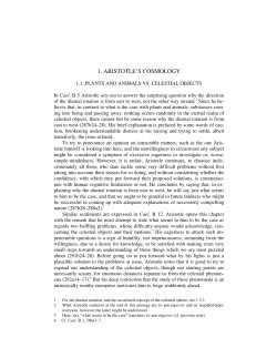 1. aristotle`s cosmology